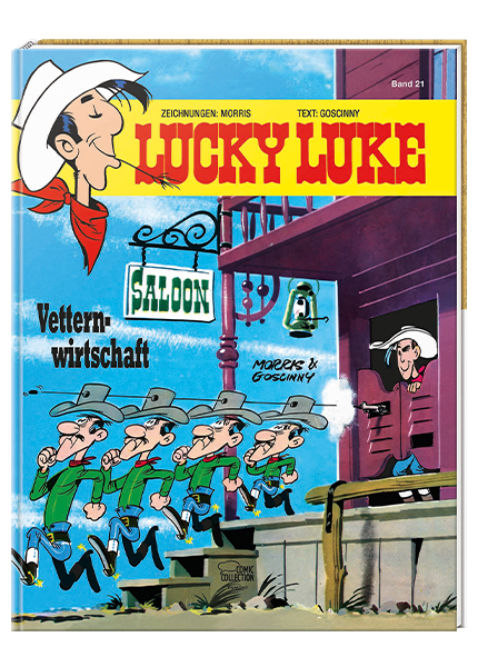 Cover Lucky Luke Nr. 21: Vetternwirtschaft - gebundene Ausgabe – Egmont Ehapa