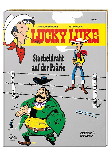 Cover Lucky Luke Nr. 34: Stacheldraht auf der Prärie - gebundene Ausgabe – Egmont Ehapa