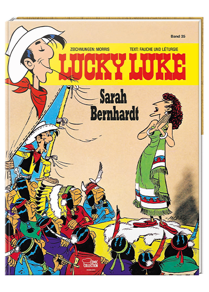 Cover Lucky Luke Nr. 35: Sarah Bernhardt- gebundene Ausgabe – Egmont Ehapa