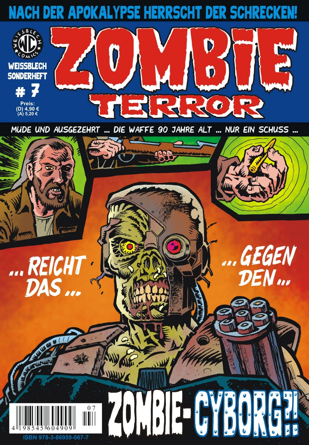 Cover Zombie Terror Sonderheft 7 – Zombie-Cyborg – Weissblech