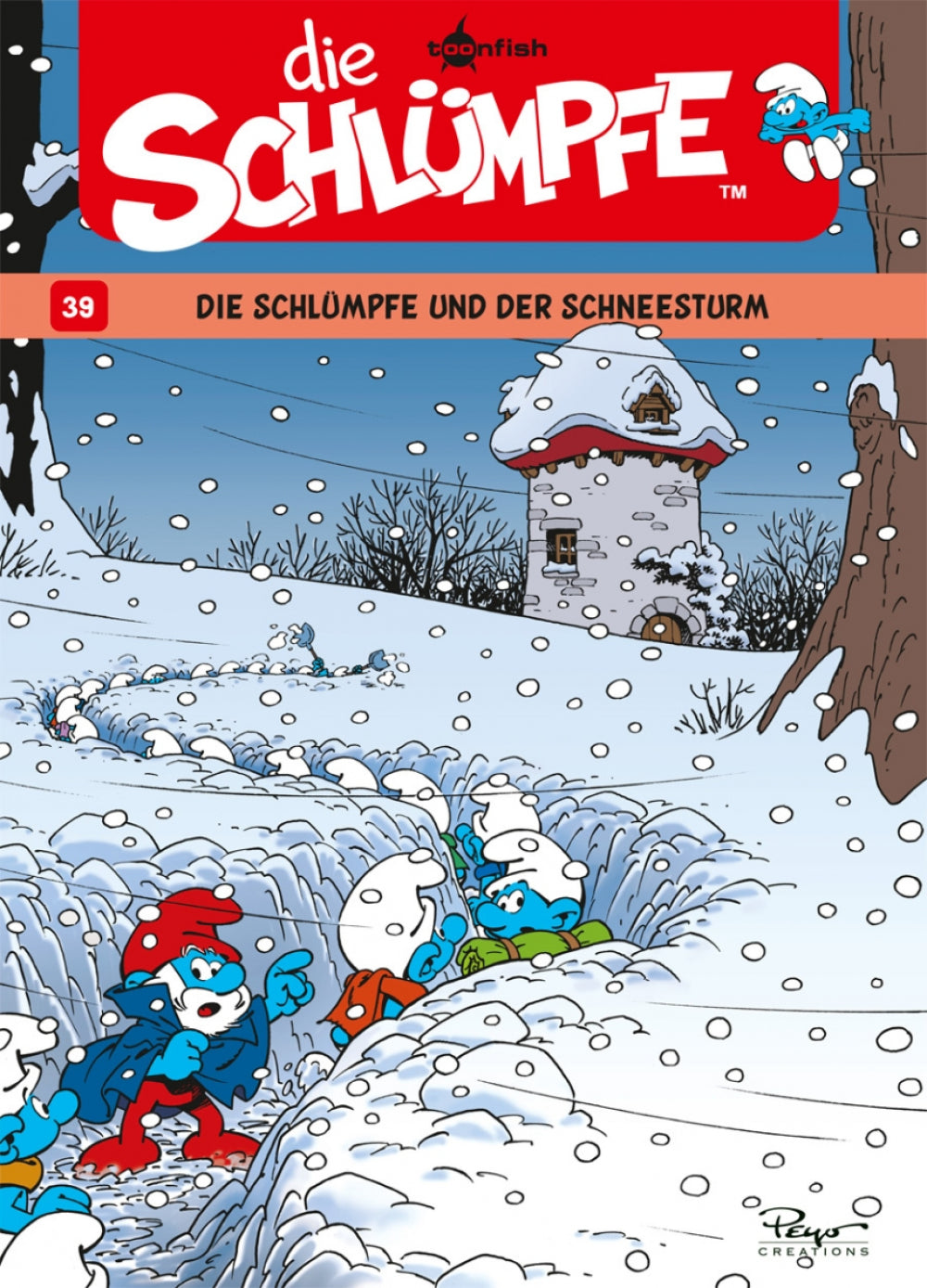 Cover Die Schlümpfe 39 – Die Schlümpfe und der Schneesturm – toonfish