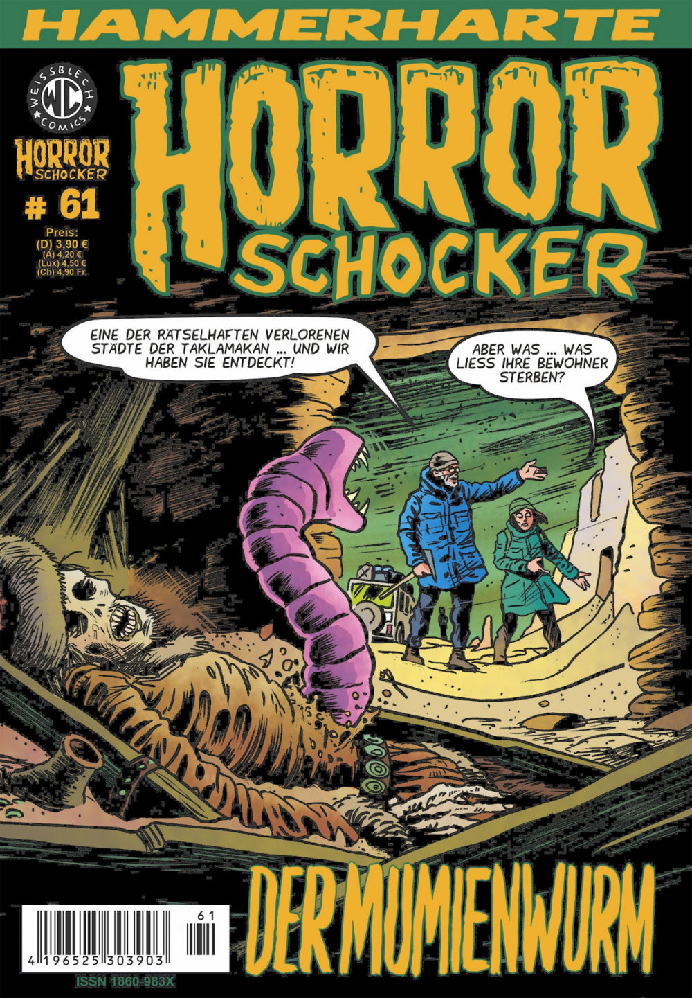 Cover Horrorschocker 61 – Der Mumienwurm – Weissblech