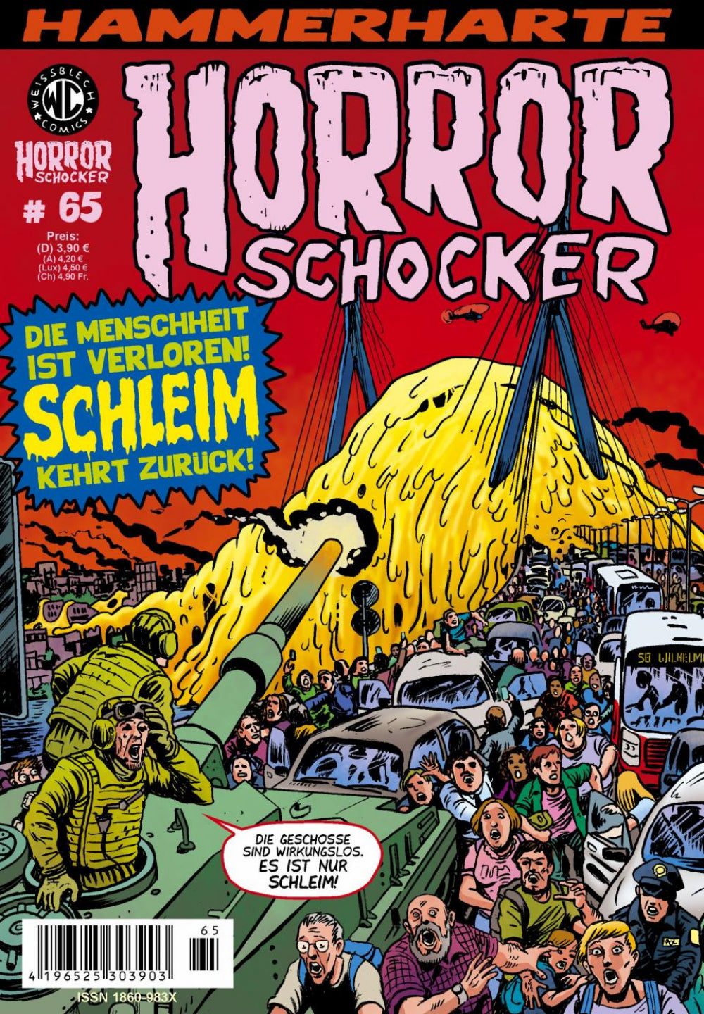 Cover Horrorschocker 65 – Die Menschheit ist verloren! Schleim kehrt zurück! – Weissblech