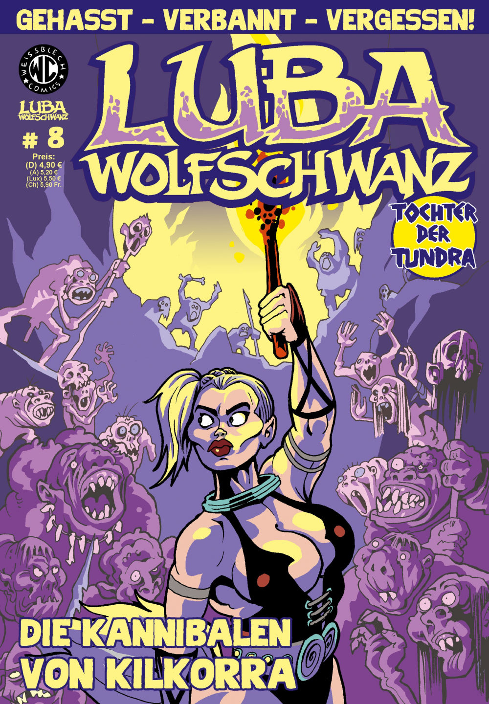 Cover Luba Wolfschwanz 8 – Die Kannibalen von Kilkorra – Weissblech
