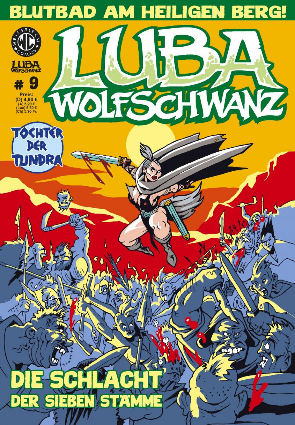Cover Luba Wolfschwanz 9 – Die Schlacht der sieben Stämme – Weissblech