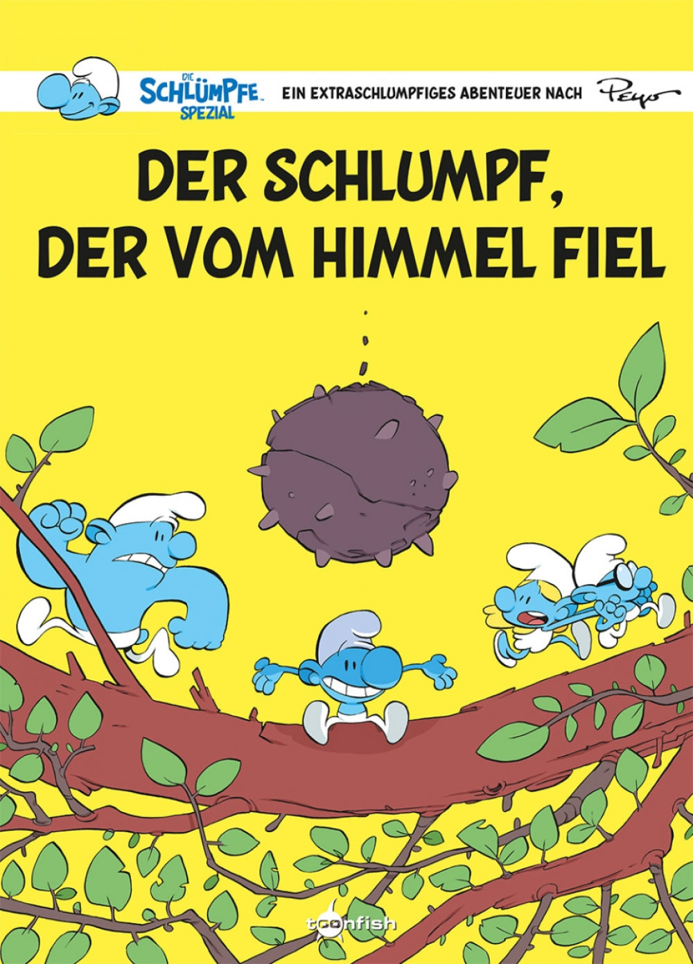 Cover Die Schlümpfe Spezial: Der Schlumpf, der vom Himmel fiel – Ein außerschlumpfiges Abenteuer nach Peyo – toonfish