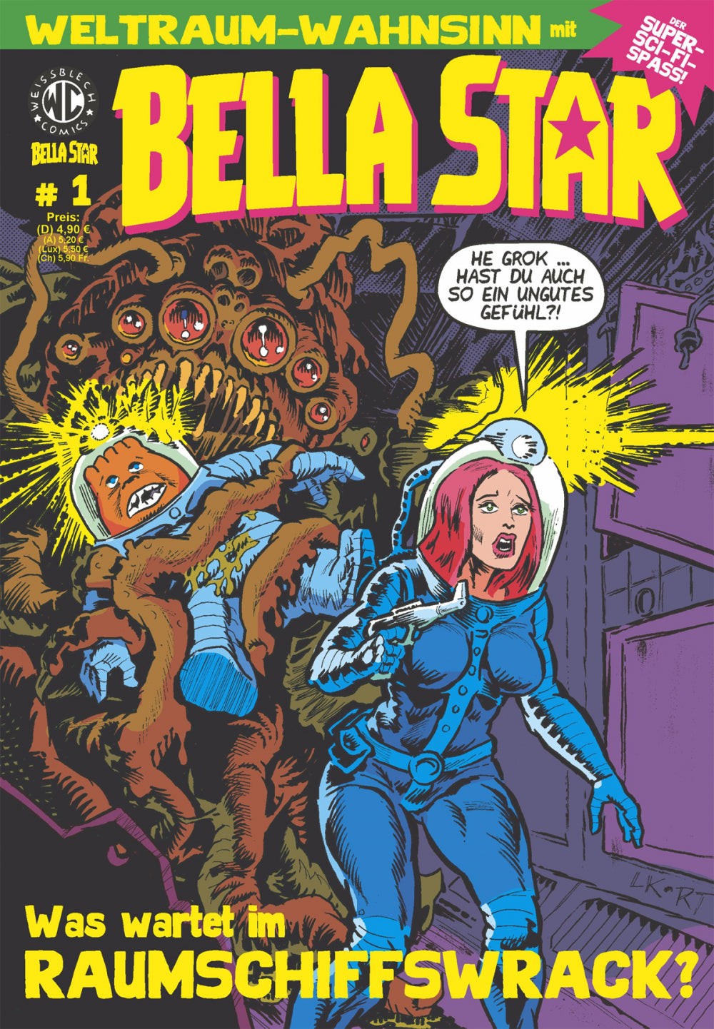 Cover Bella Star 1 – Was wartet im Raumschiffswrack? – Weissblech