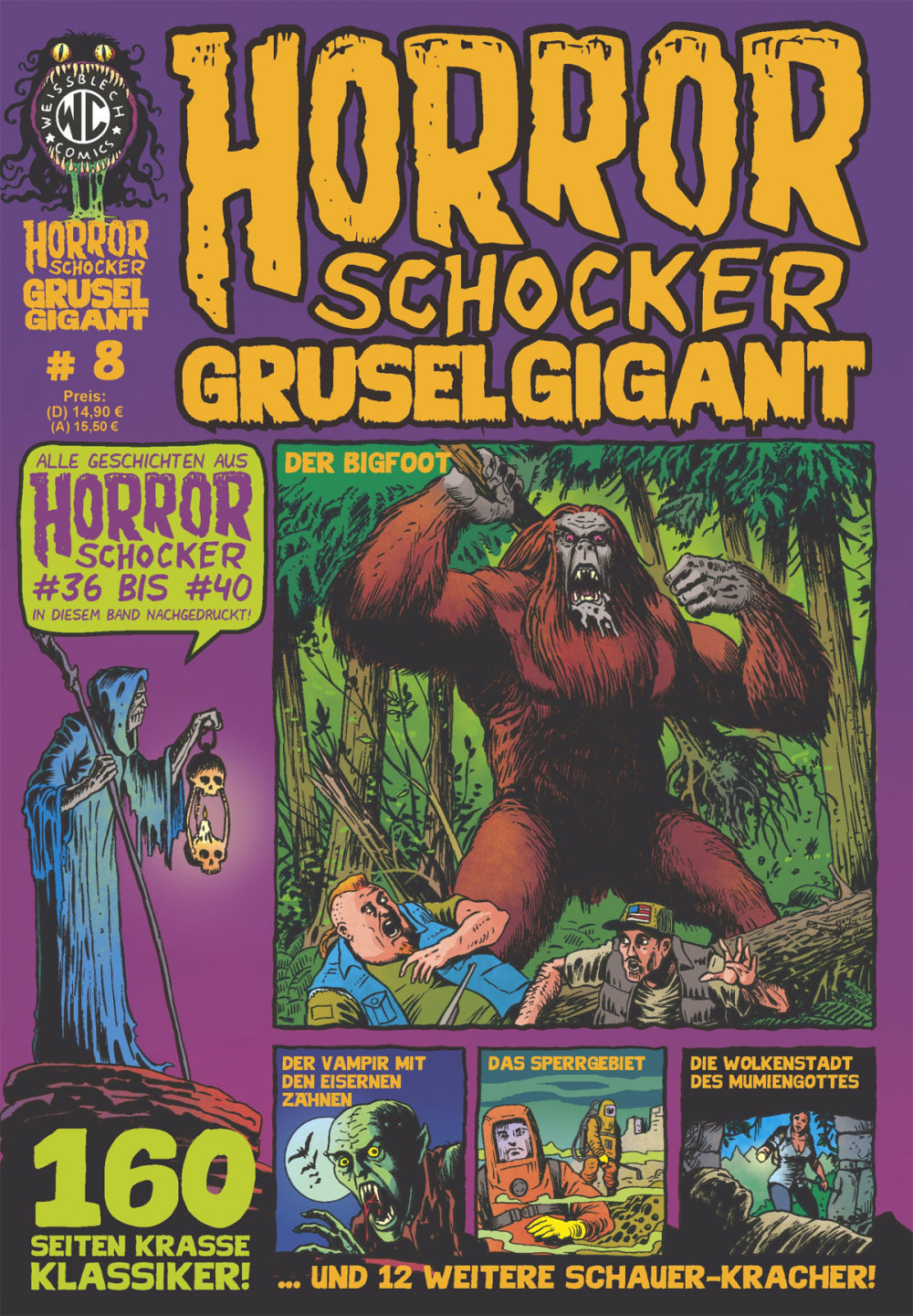 Cover Horrorschocker Grusel Gigant 8 – Horrorschocker 36 bis 40 – Weissblech