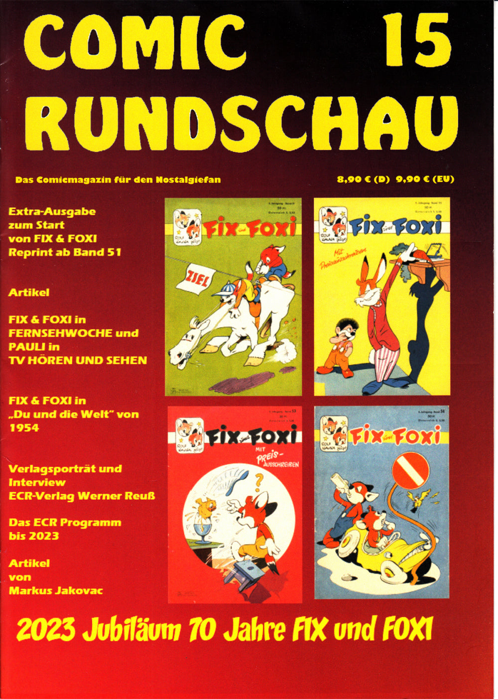 Comic Rundschau 15 – mit FIX & FOXI 70 Jahre Jubiläum – Cover