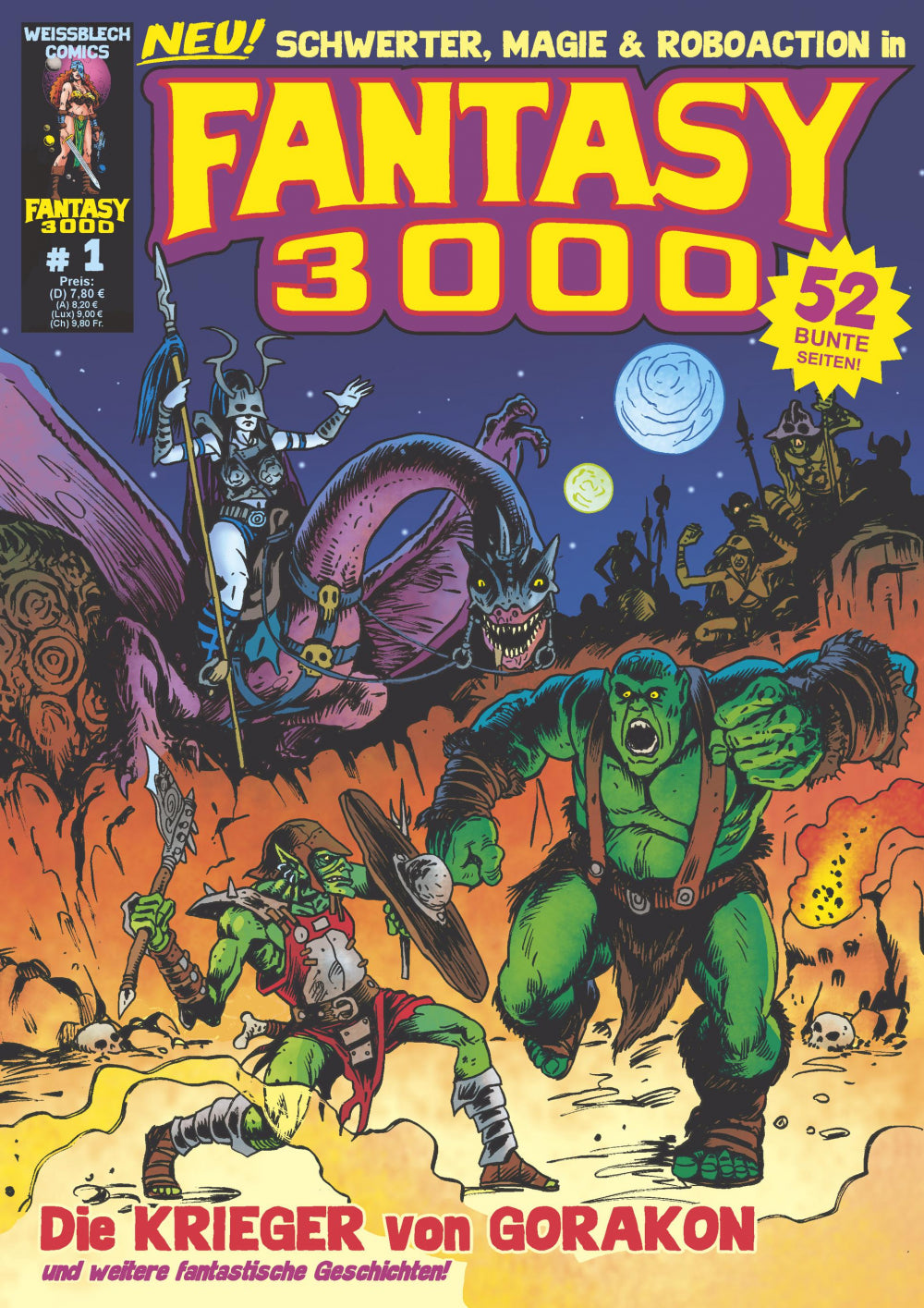 Cover Fantasy 3000 Band 1 – Die Krieger von Gorakon – Weissblech