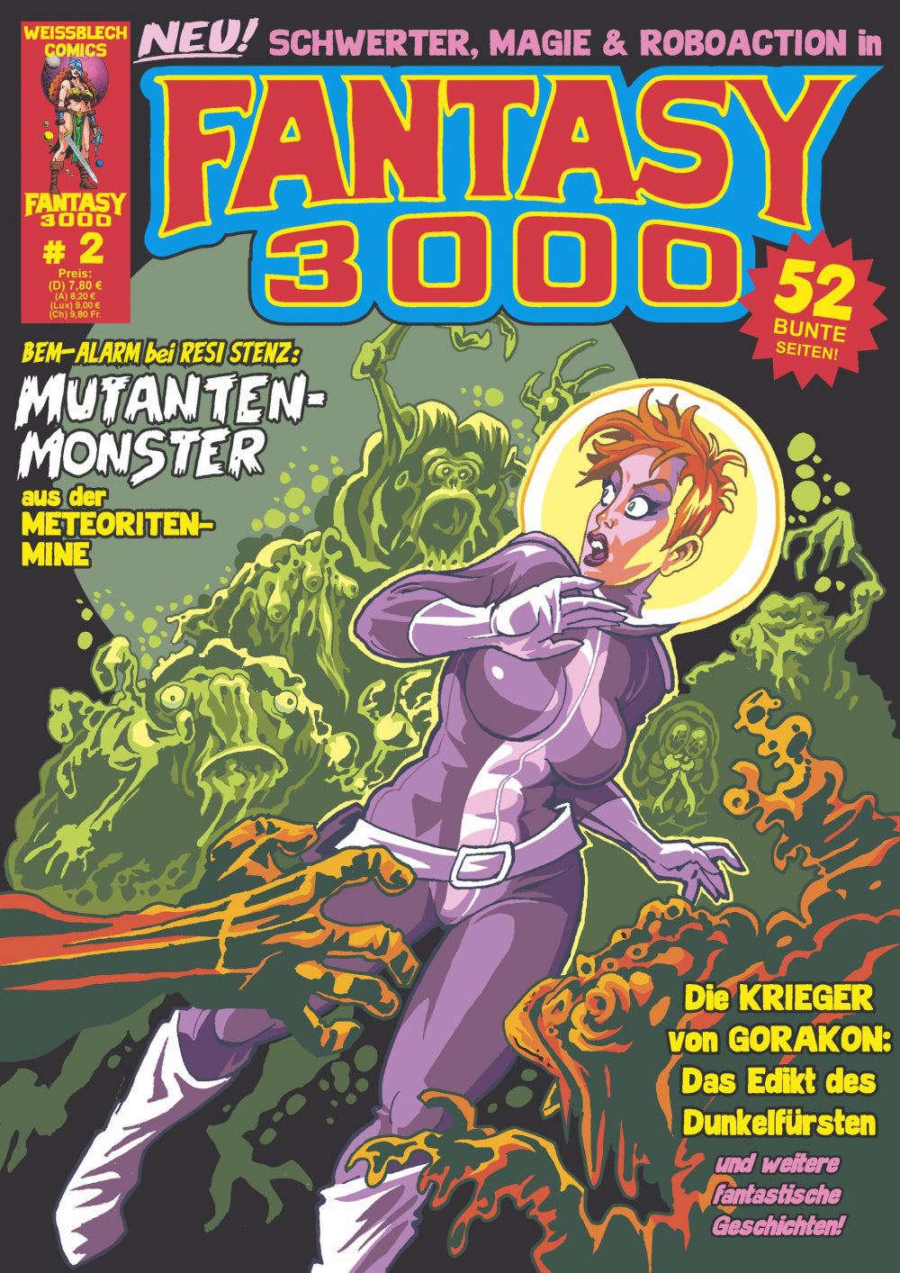 Cover Fantasy 3000 Band 2 – Mutantenmonster aus der Meteoritenmine – Weissblech