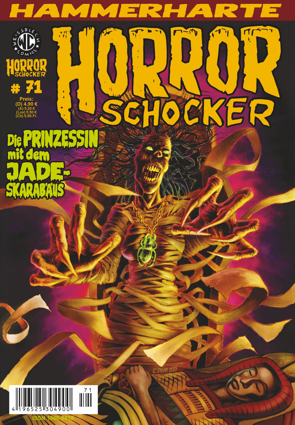 Cover Horrorschocker 71 – Die Prinzessin mit dem Jade-Skarabäus – Weissblech