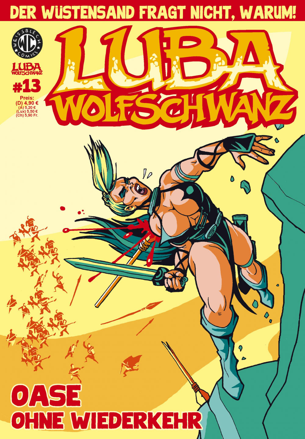 Cover Luba Wolfschwanz 13 – Oase ohne Wiederkehr – Weissblech
