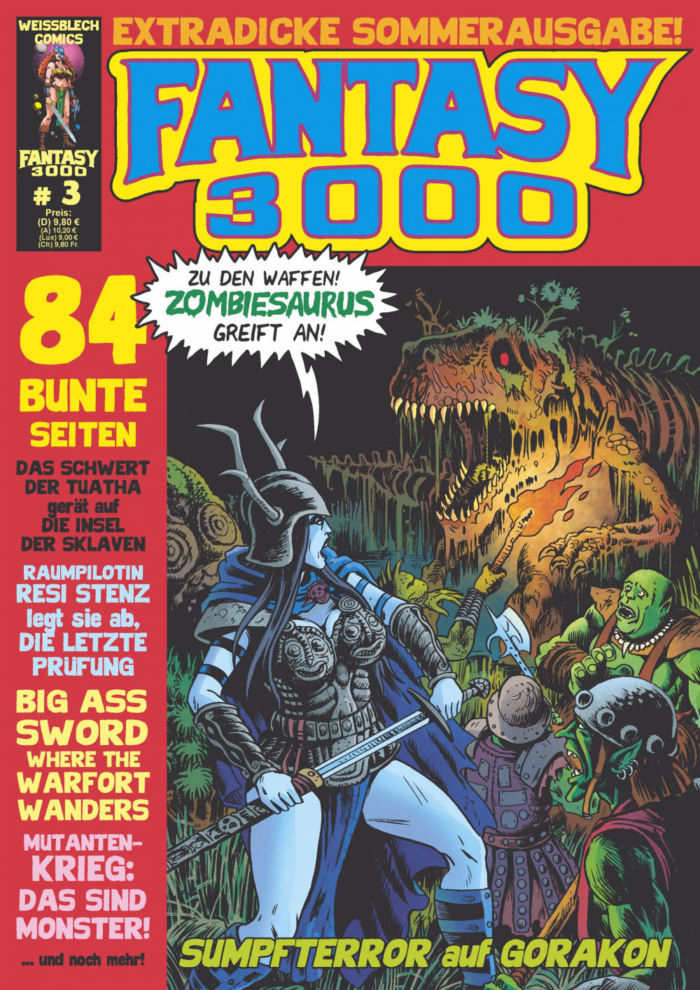 Cover Fantasy 3000 Band 3 – Zombiesaurus greift an! – Weissblech