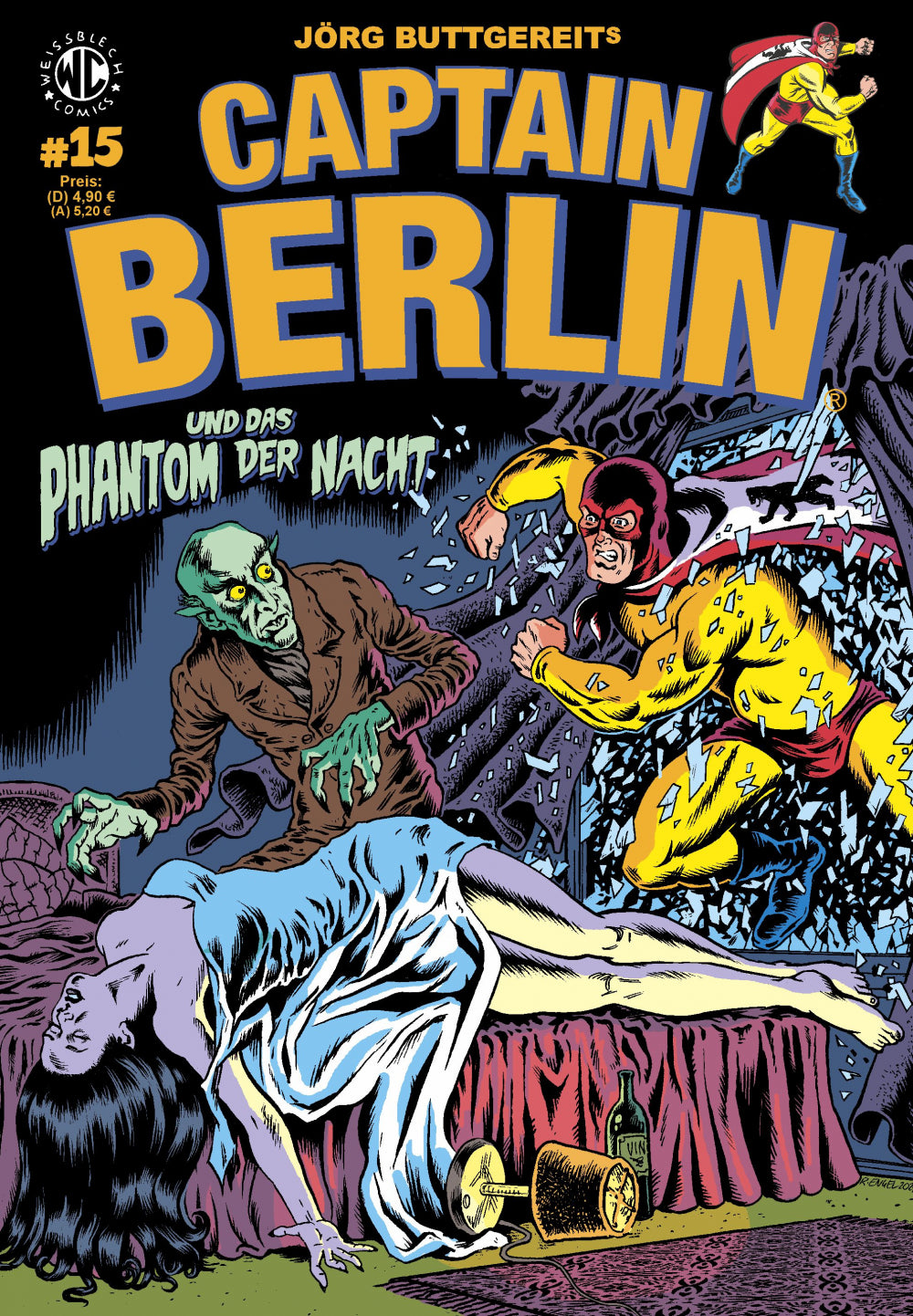 Cover Captain Berlin 15 – Und das Phantom der Nacht – Weissblech
