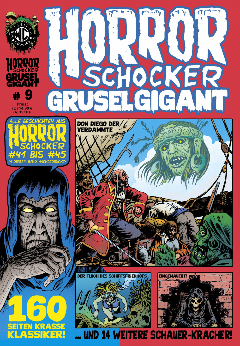 Cover Horrorschocker Grusel Gigant 9 – Horrorschocker 41 bis 45 – Weissblech