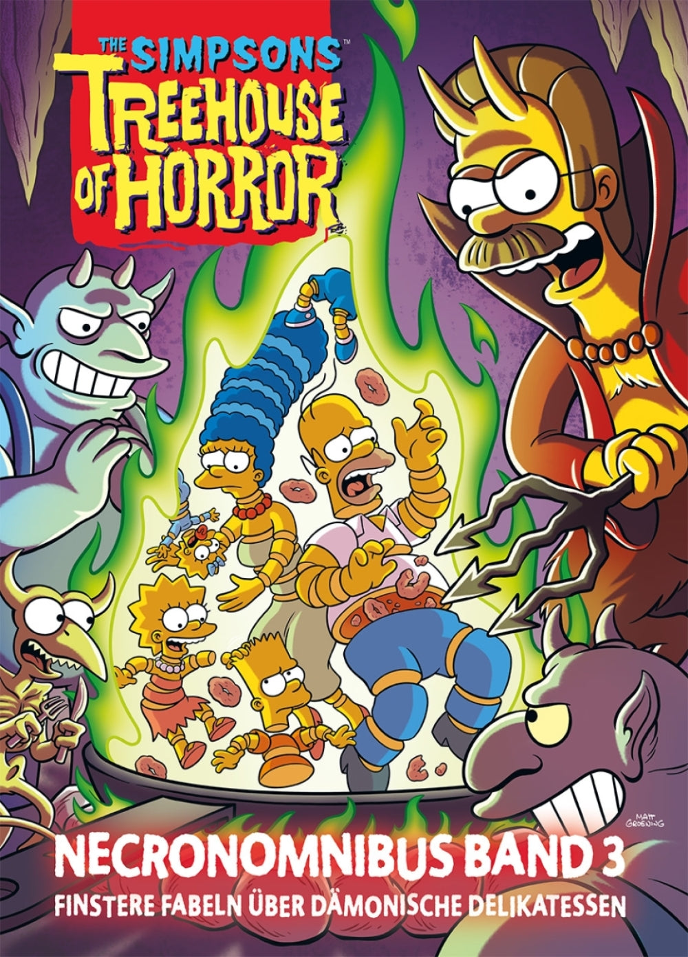 Cover The Simpsons: Treehouse of Horror Necronomnibus 3 – Finstere Fabeln über dämonische Delikatessen – toonfish