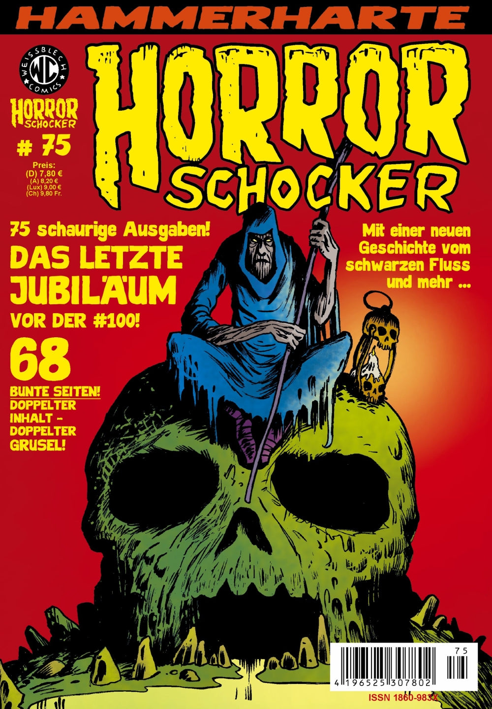 Cover Horrorschocker 75 – 75 schaurige Ausgaben! – Weissblech