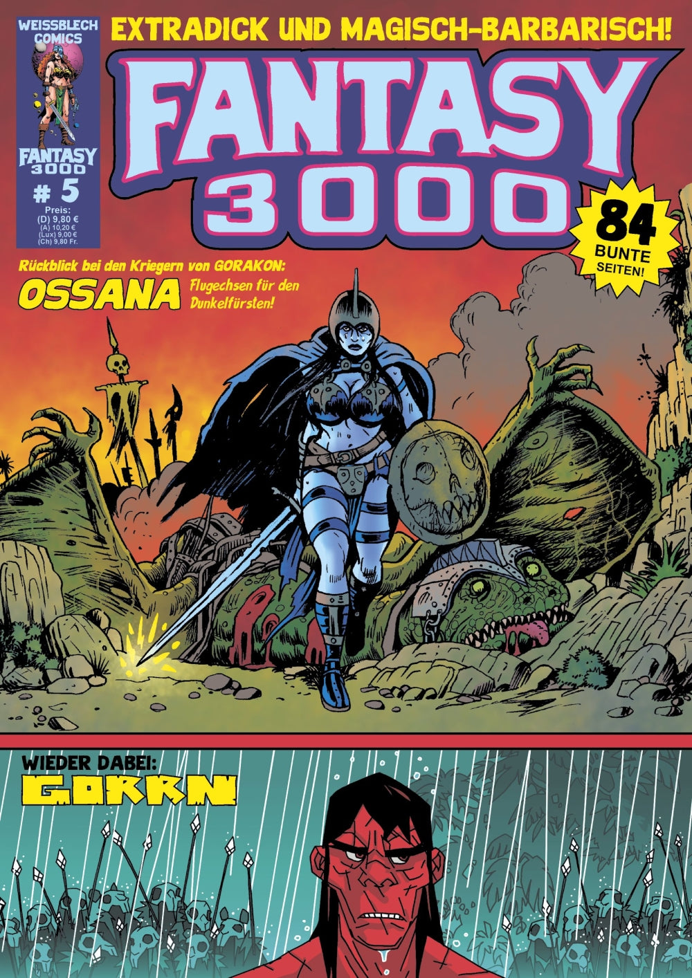 Cover Fantasy 3000 Band 5 – OSSANA - Flugechsen für den Dunkelfürsten – Weissblech