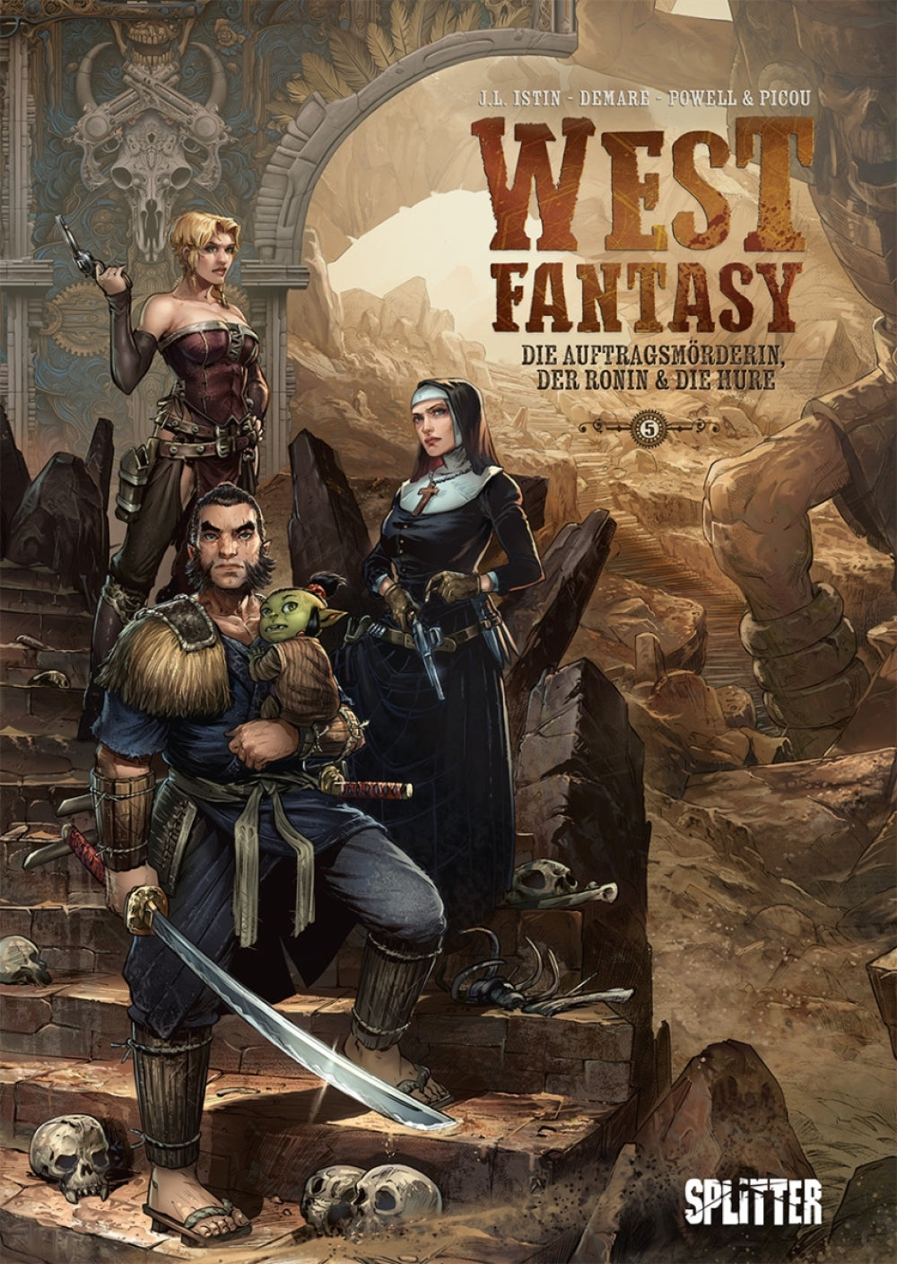West Fantasy 5 – Die Auftragsmörderin, der Ronin & die Hure – Cover