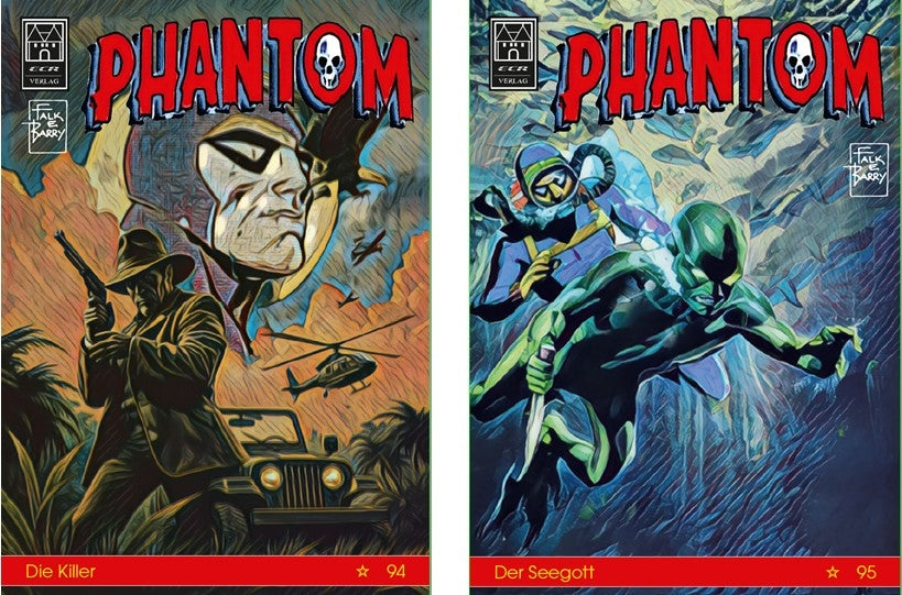 Phantom 94.-95. Abenteuer (ECR Verlag) – 2 Hefte im Set – Cover