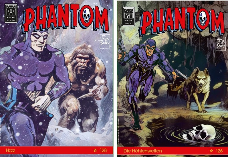 Phantom 126.+128. Abenteuer Variant (ECR Verlag) – 2 Hefte im Set – Cover