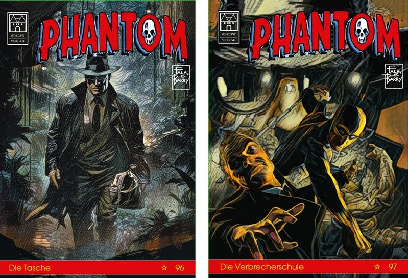 Phantom 96.-97. Abenteuer (ECR Verlag) – 2 Hefte im Set – Cover