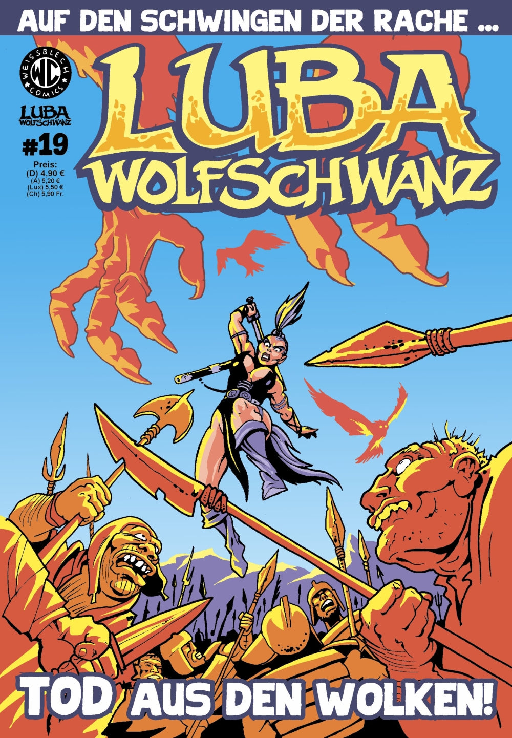 Cover Luba Wolfschwanz 19 – Tod aus den Wolken! – Weissblech