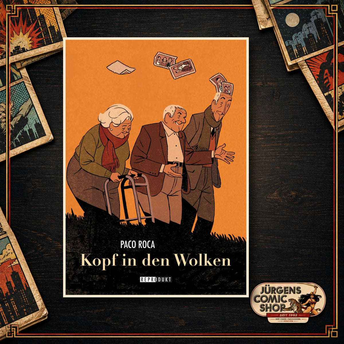 Kopf in den Wolken
