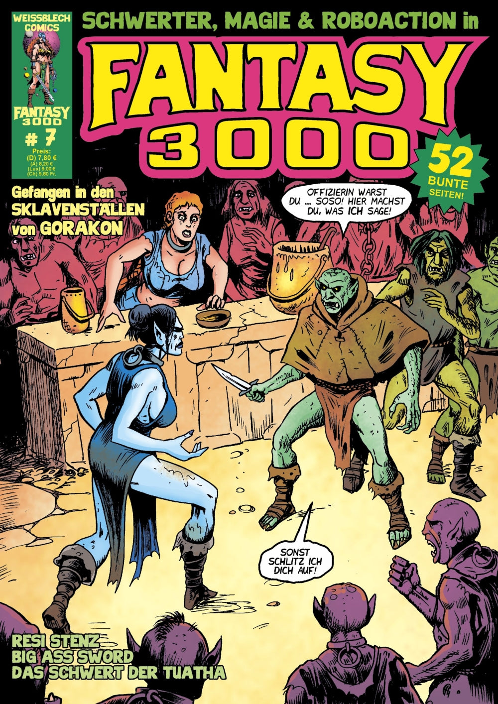 Cover Fantasy 3000 Band 7 – Gefangen in den Sklavenställen – Weissblech