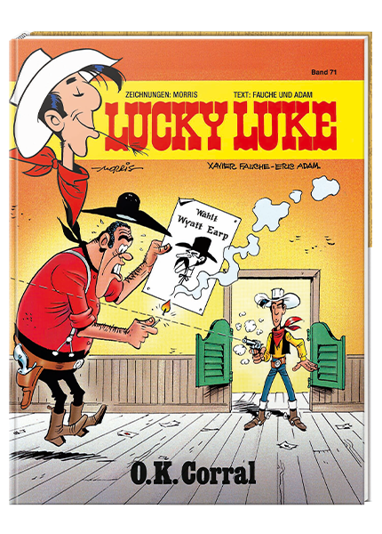 Cover Lucky Luke Nr. 71: O.K. Corral - gebundene Ausgabe – Egmont Ehapa