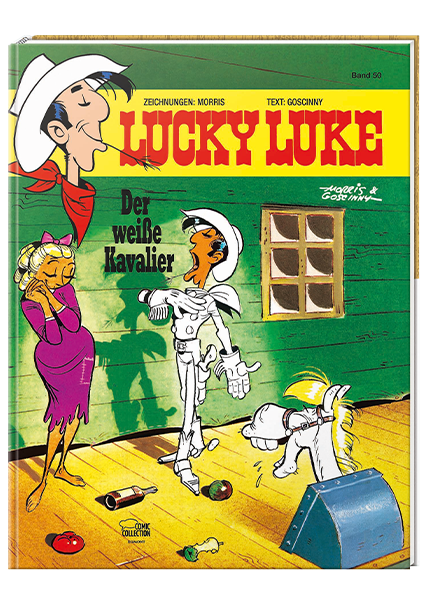Cover Lucky Luke Nr. 50: Der weiße Kavalier - gebundene Ausgabe – Egmont Ehapa