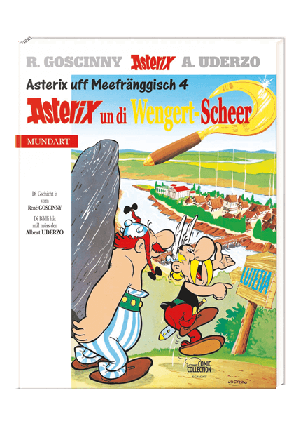 Cover Asterix uff Meefränggisch 4 - Asterix un di Wengert-Scheer – Egmont Ehapa