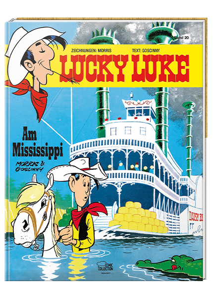 Cover Lucky Luke Nr. 20: Am Mississippi - gebundene Ausgabe – Egmont Ehapa