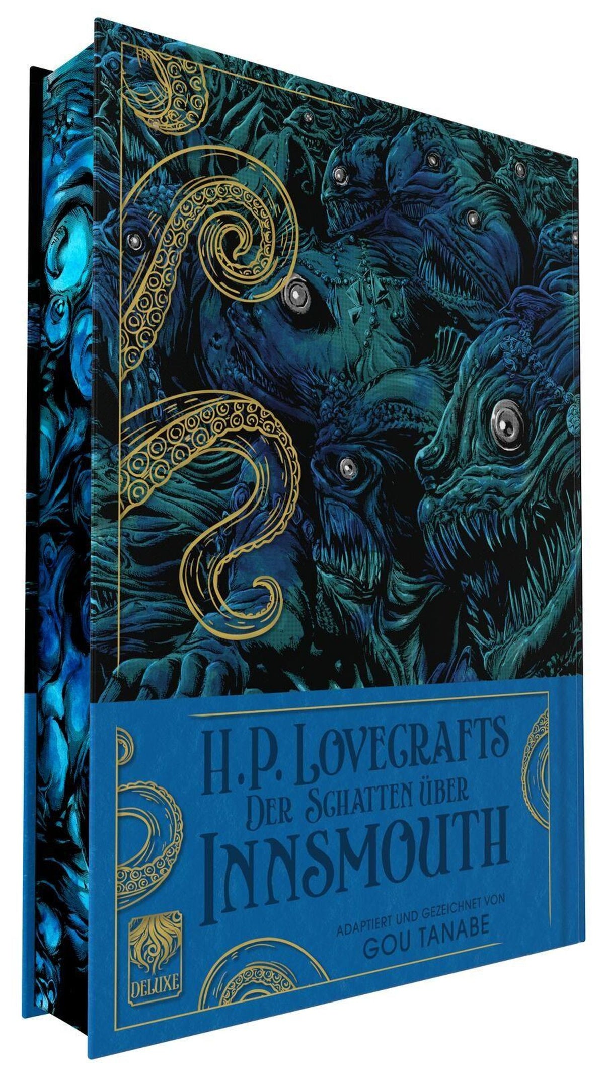 H.P. Lovecraft Deluxe: Der Schatten über Innsmouth – Cover der deutschen Carlsen-Ausgabe