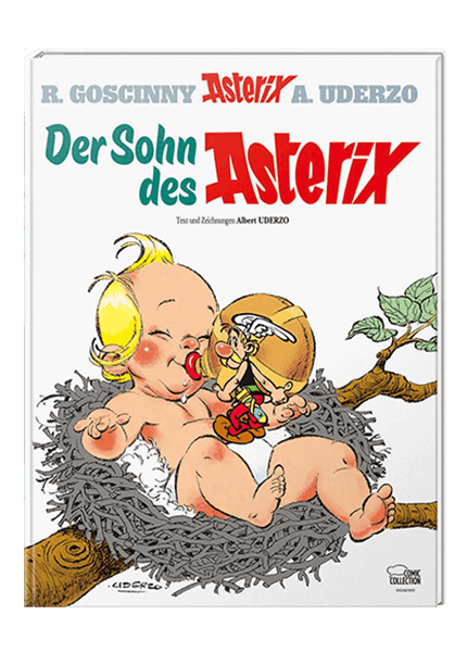 Cover Asterix Nr. 27: Der Sohn des Asterix - gebundene Ausgabe – Egmont Ehapa