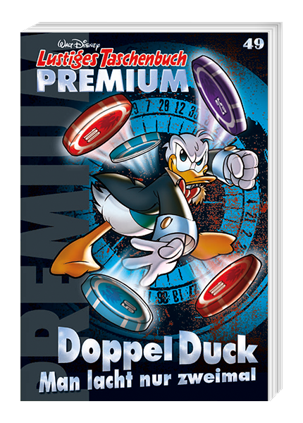 Cover Lustiges Taschenbuch Premium Nr. 49 - DoppelDuck Man lacht nur zweimal – Egmont Ehapa