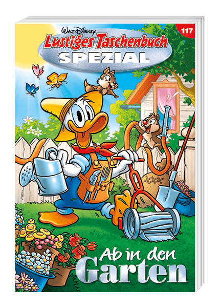 Cover Lustiges Taschenbuch Spezial Nr. 117 - Ab in den Garten! – Egmont Ehapa