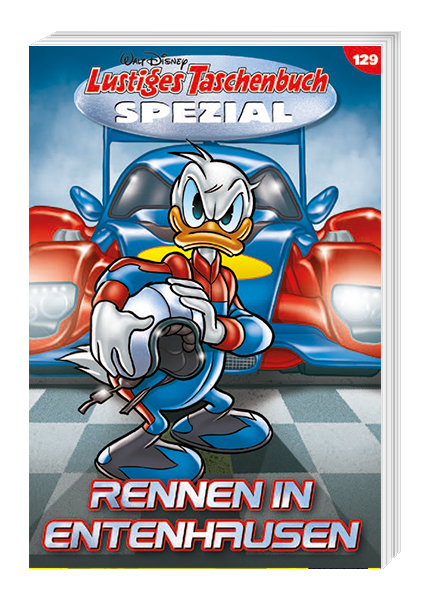 Cover Lustiges Taschenbuch Spezial Nr. 129 - Rennen in Entenhausen – Egmont Ehapa