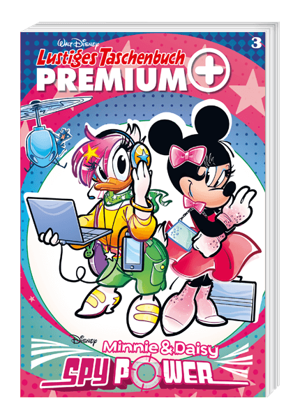Cover Lustiges Taschenbuch Premium Plus Nr. 03 - Minnie & Daisy - Spypower – Egmont Ehapa