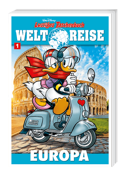 Cover Lustiges Taschenbuch Weltreise Nr. 01 - Europa – Egmont Ehapa
